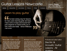 Tablet Screenshot of guitarlessonsnewcastle.com